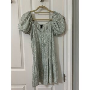Mint Green Floral Dress